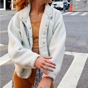 Free people hit the slopes fleece saltwater size XS